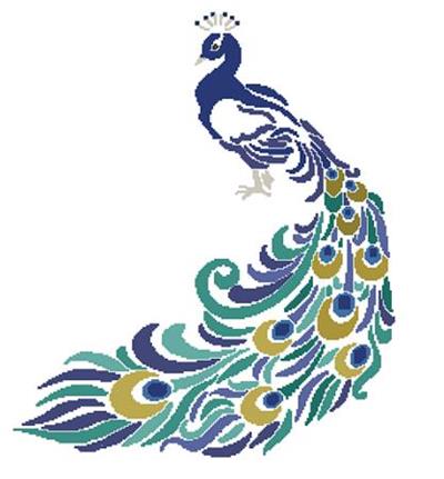 (image for) Peacock Silhouette in Color